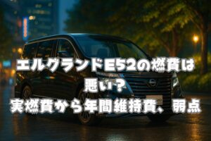 エルグランドE52の燃費は悪い？【徹底解説】実燃費から年間の維持費、弱点