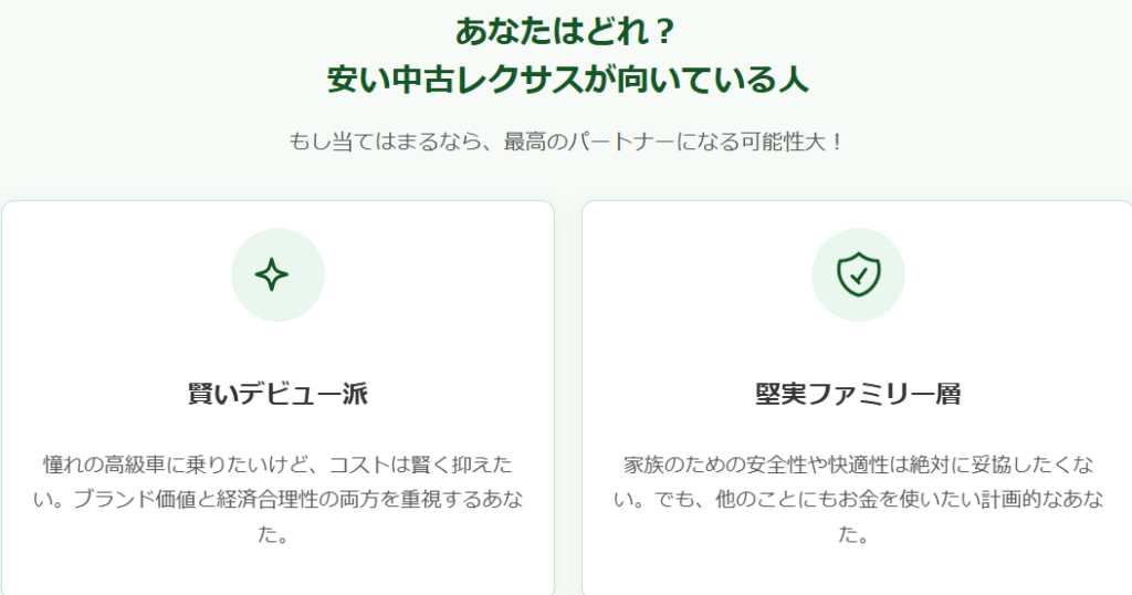 こんな人にはおすすめ！安い中古レクサスが向いているタイプ