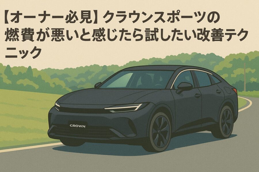 クラウンスポーツの燃費が悪いと感じたら試したい改善テクニック