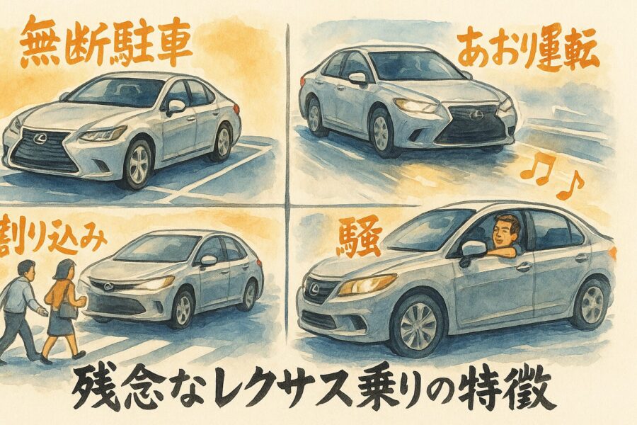 街で見かける「残念なレクサス乗り」の典型的な特徴