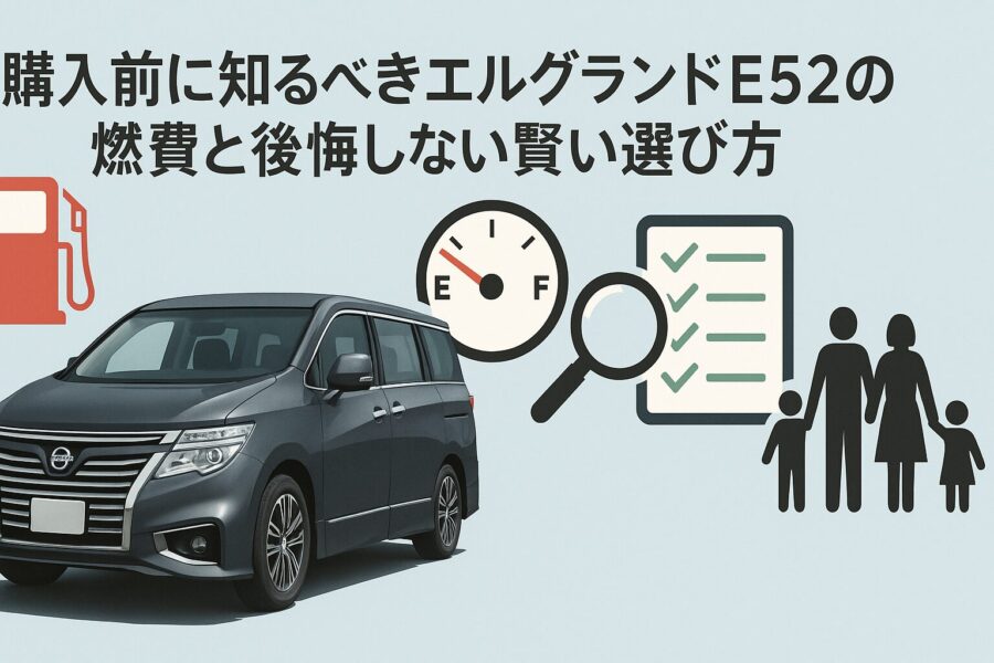 購入前に知るべきエルグランドE52の燃費と後悔しない賢い選び方