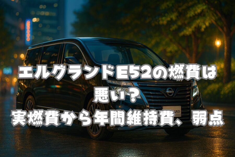 エルグランドE52の燃費は悪い？【徹底解説】実燃費から年間の維持費、弱点