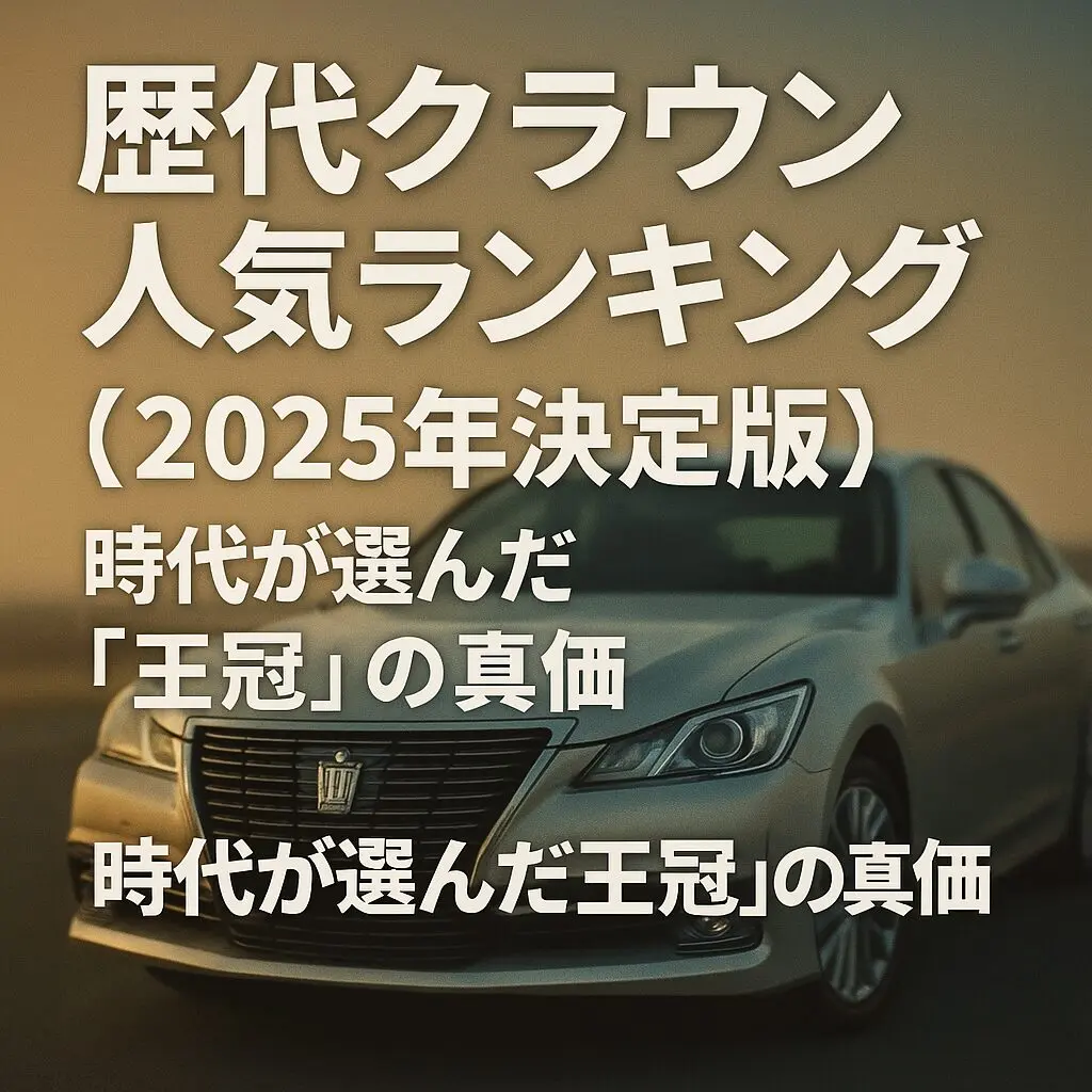 歴代クラウン人気ランキング【2025年決定版】時代が選んだ「王冠」の真価