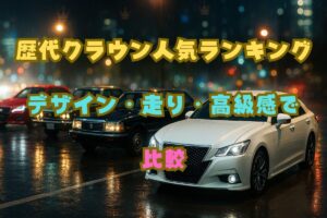 歴代クラウン人気ランキング決定版！デザイン・走り・高級感で徹底比較