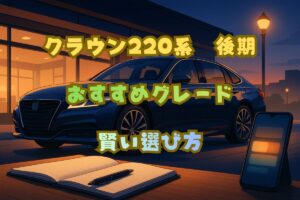 クラウン220系後期の中古車購入術。おすすめグレードと賢い選び方