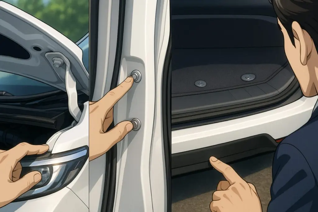 修復歴・交換パネルの見抜き方