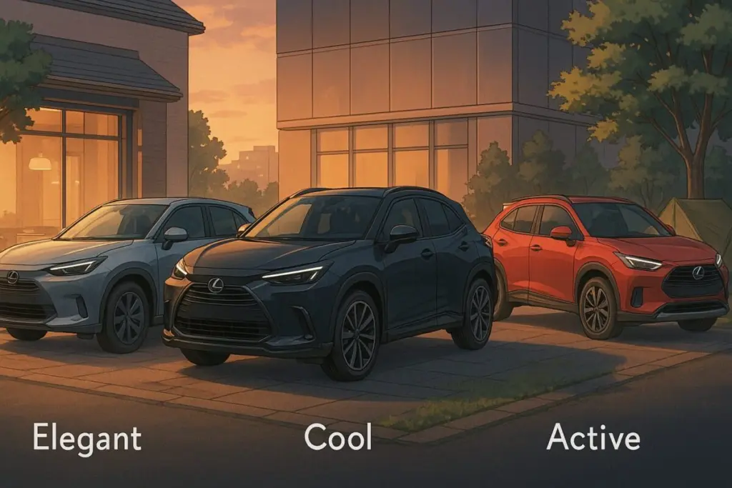 Coolはスポーティ志向・Activeはアウトドア志向