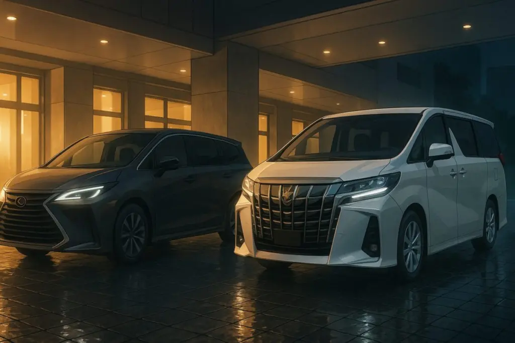 外観デザインの哲学|アルファードの威厳とLMの品格