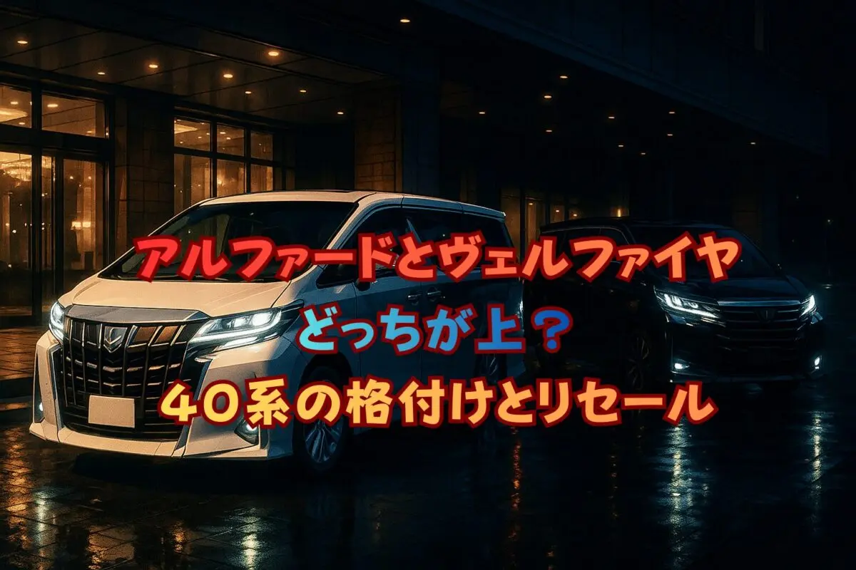 アルファードとヴェルファイアどっちが上？40系の格付けとリセール徹底比較