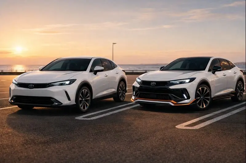 クラウンスポーツのノーマル仕様とモデリスタ仕様の外観の違い