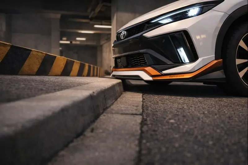 段差・輪止め・立体駐車場で擦るリスクはある?