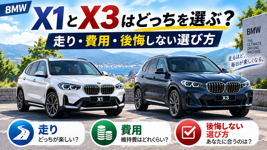 BMW X1とX3はどっちを選ぶ?走り・費用・後悔しない選び方
