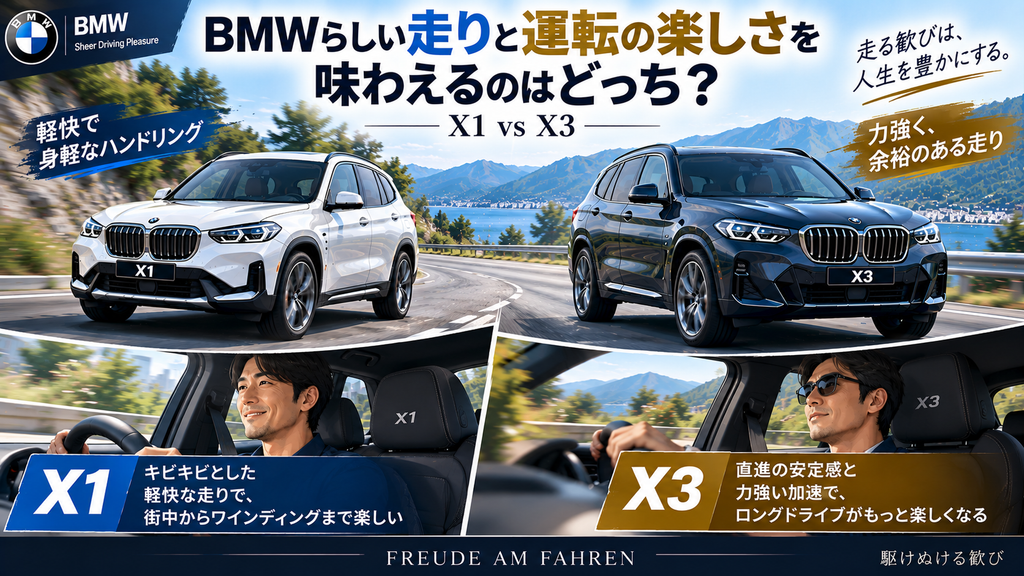 BMWらしい走りと運転の楽しさを味わえるのはどっち?