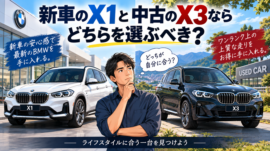 新車のX1と中古のX3ならどちらを選ぶべき?