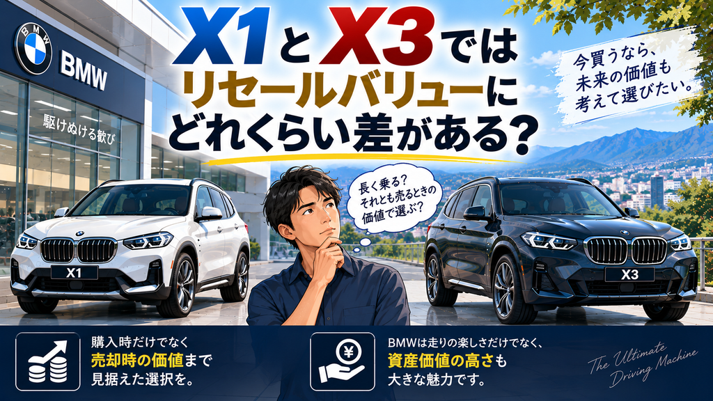 X1とX3ではリセールバリューにどれくらい差がある?