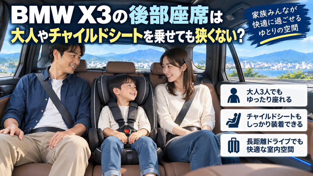 後部座席に大人やチャイルドシートを乗せても狭くない?