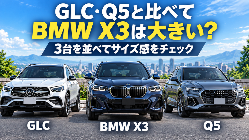 GLC・Q5と比べてBMW X3は大きい?