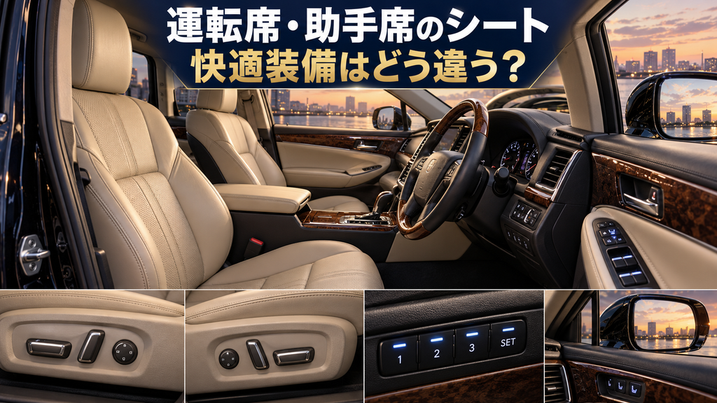 運転席・助手席のシートや快適装備はどう違う?