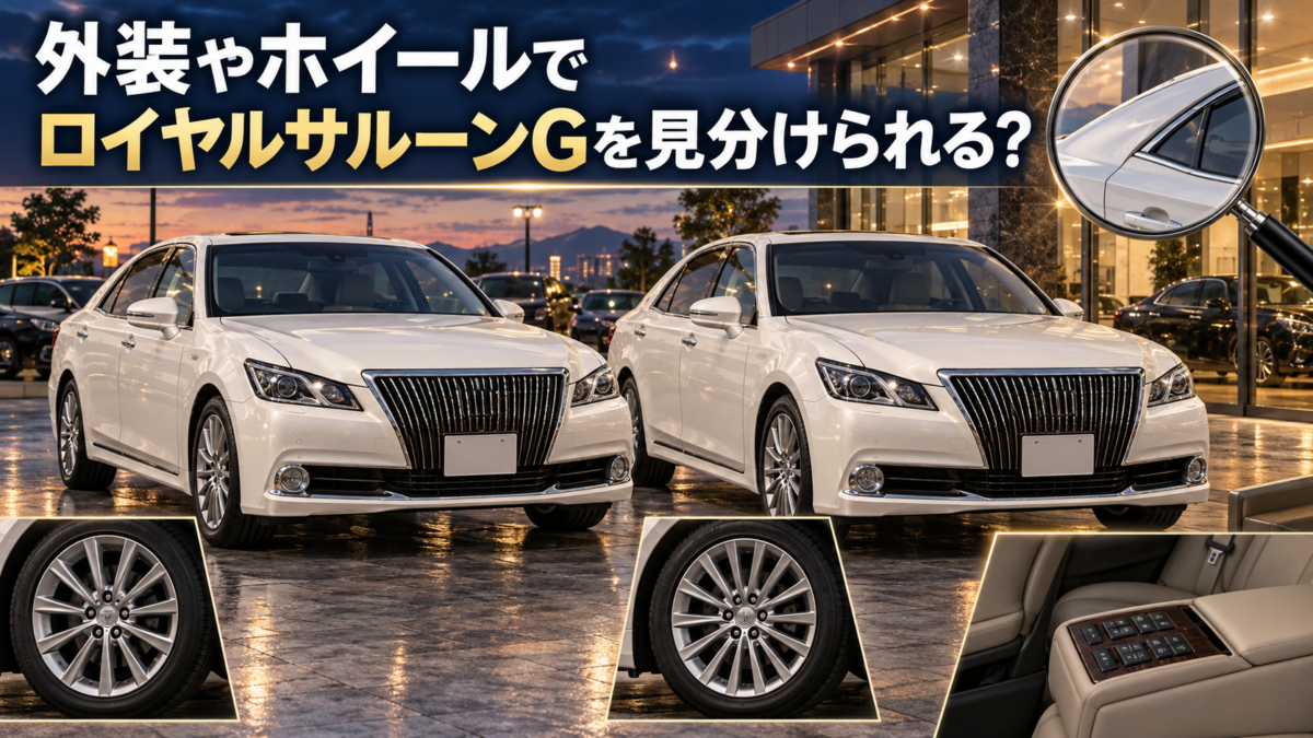 外装やホイールでロイヤルサルーンGを見分けられる?