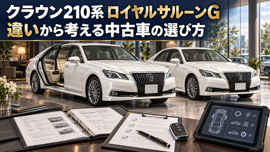 クラウン210系ロイヤルサルーンGの違いから考える中古車の選び方