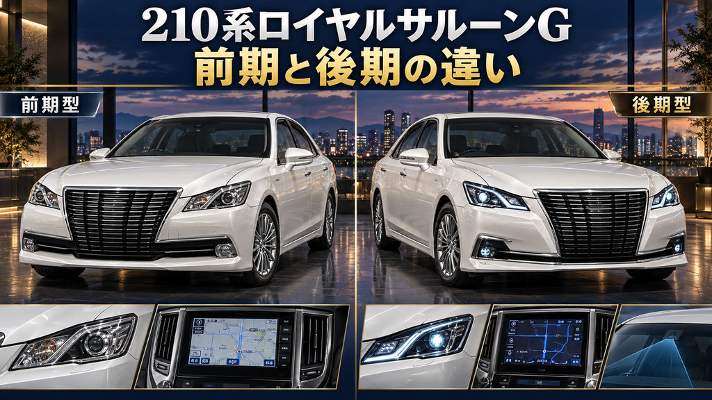 210系ロイヤルサルーンGの前期と後期の違い