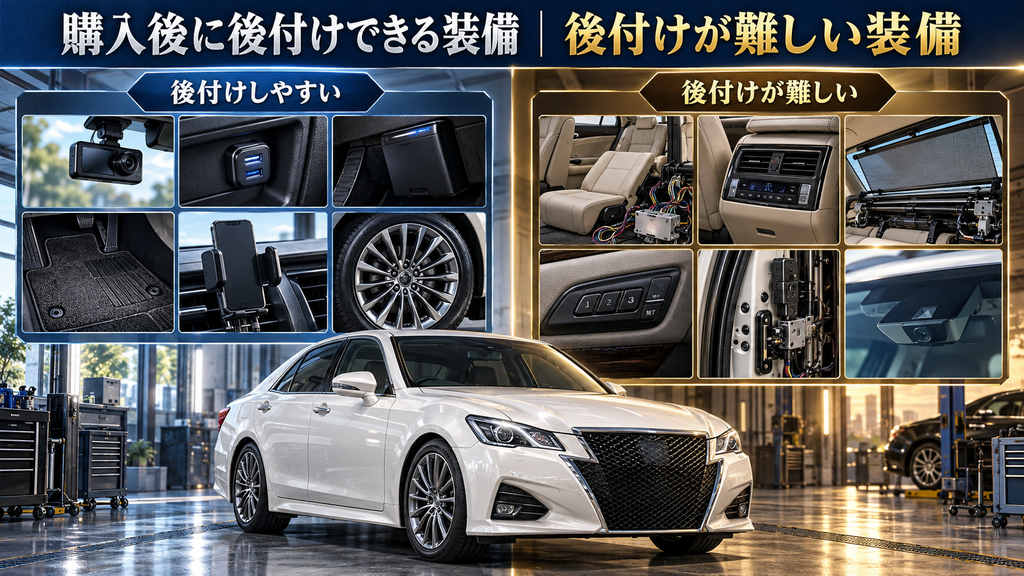 購入後に後付けできる装備と難しい装備