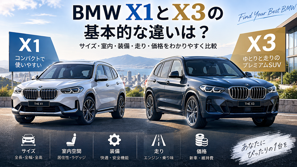 BMW X1とX3の基本的な違いは?