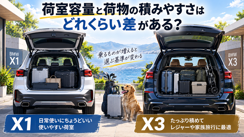 荷室容量と荷物の積みやすさにはどれくらい差がある?